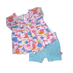 🎀3/$23🎀 Zutano Matching Set Vibrant Fish Print